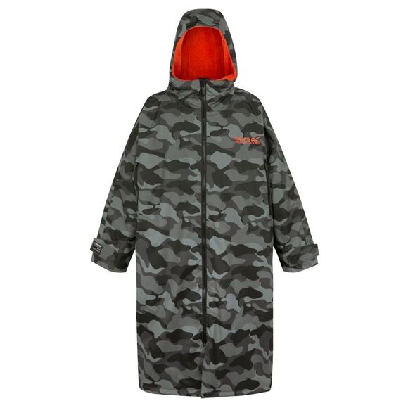 Regatta Unisex Adult Camo Changing Robe / Gray/Black